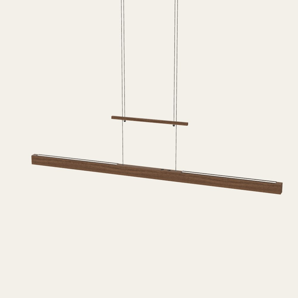 Tara · Walnuss · 150 cm · Dimmknopf · Abhängung über der Leuchte · Uplight außen · #XZKD