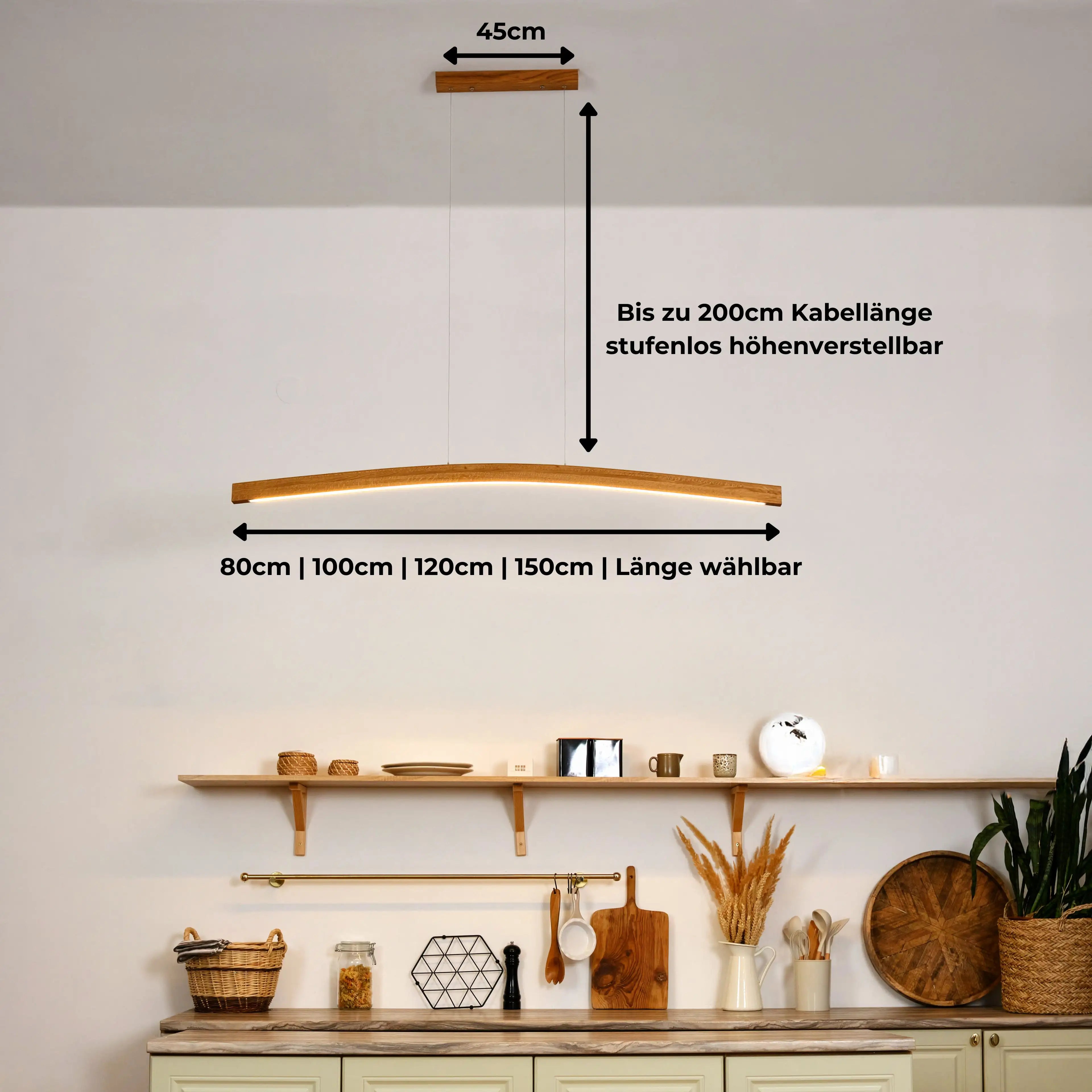 Sanftes, warmes Licht aus echtem Holz: Diese smarte Pendellampe verleiht jedem Raum eine besondere Atmosphäre.