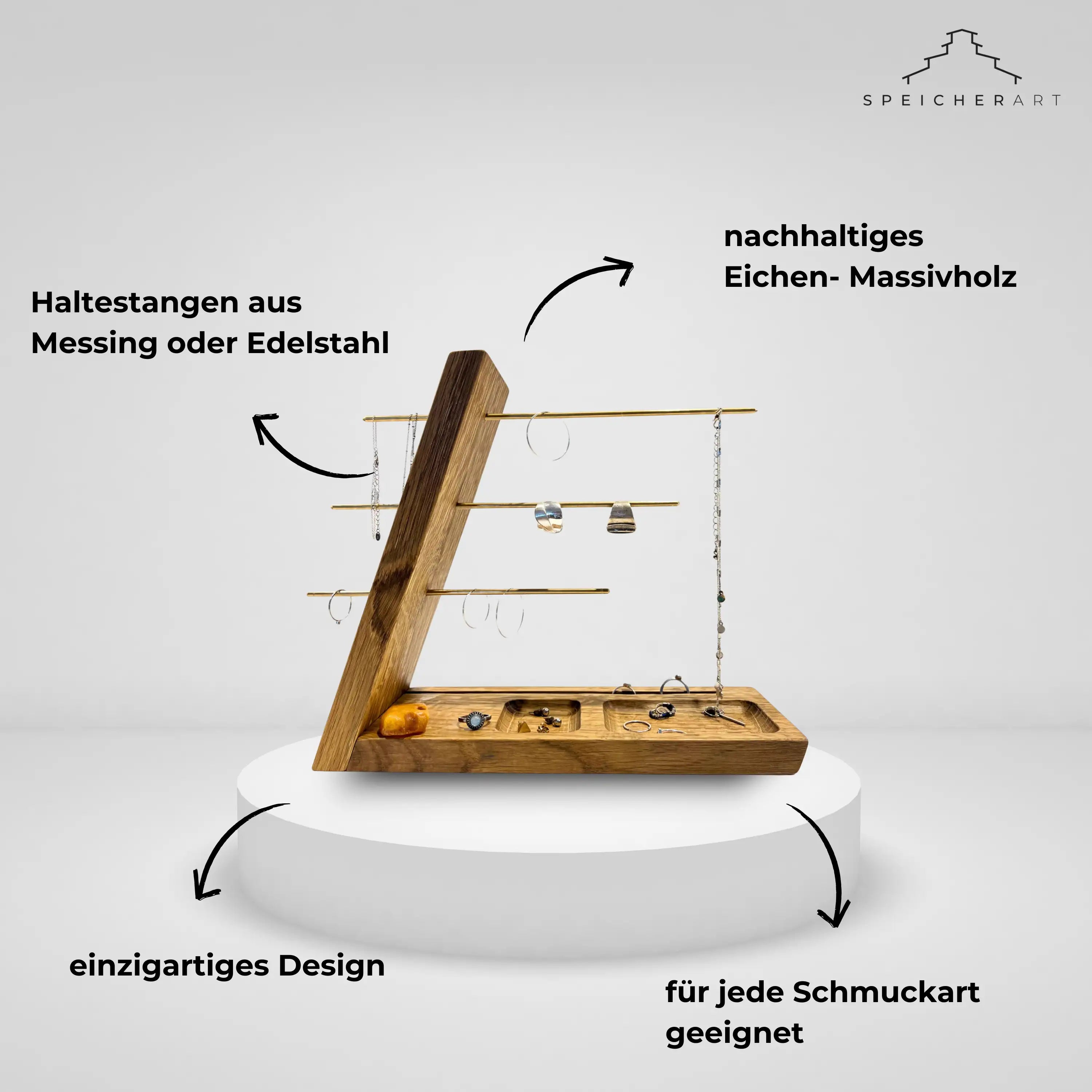 Schmuckständer aus edlem Massivholz