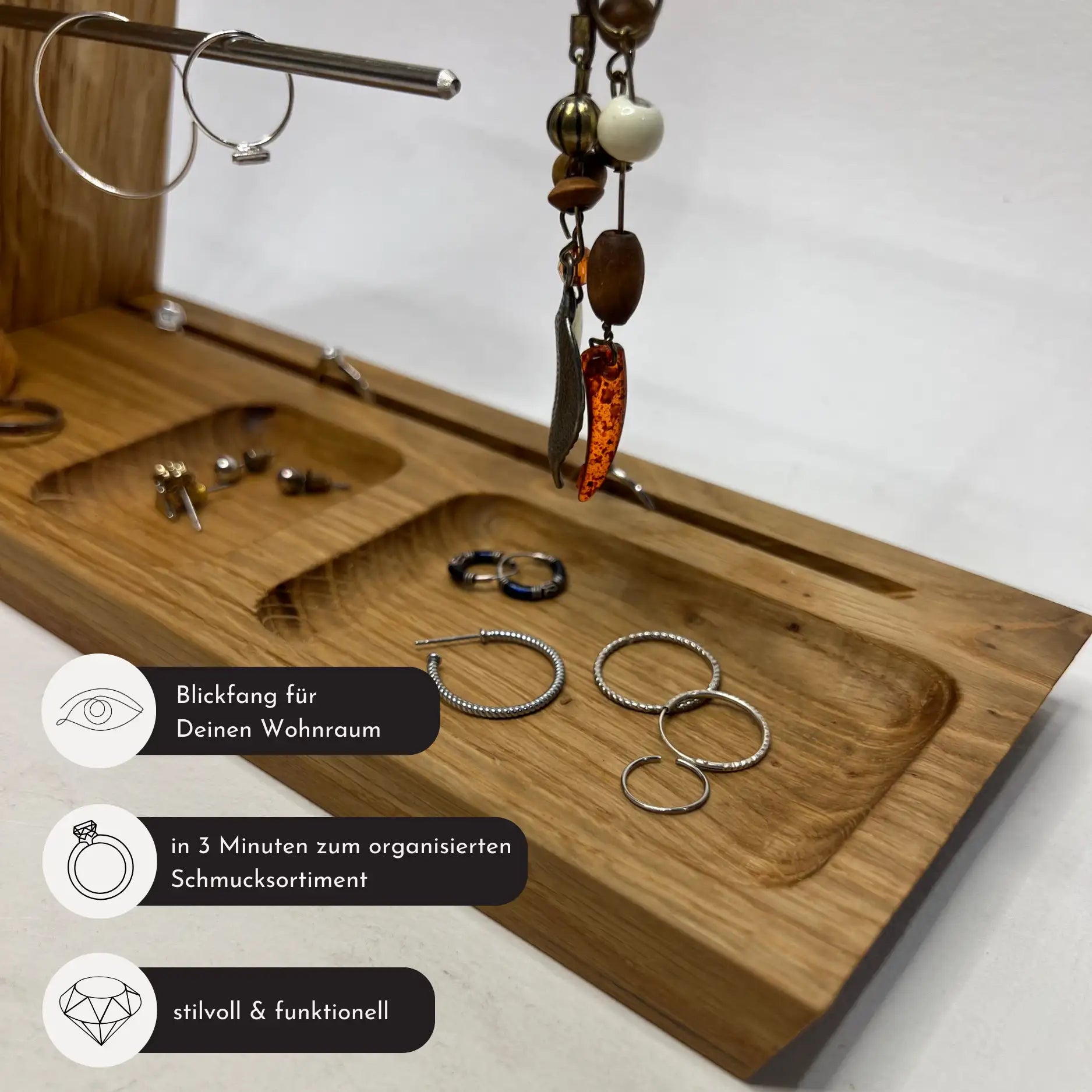 Schmuckständer aus edlem Massivholz