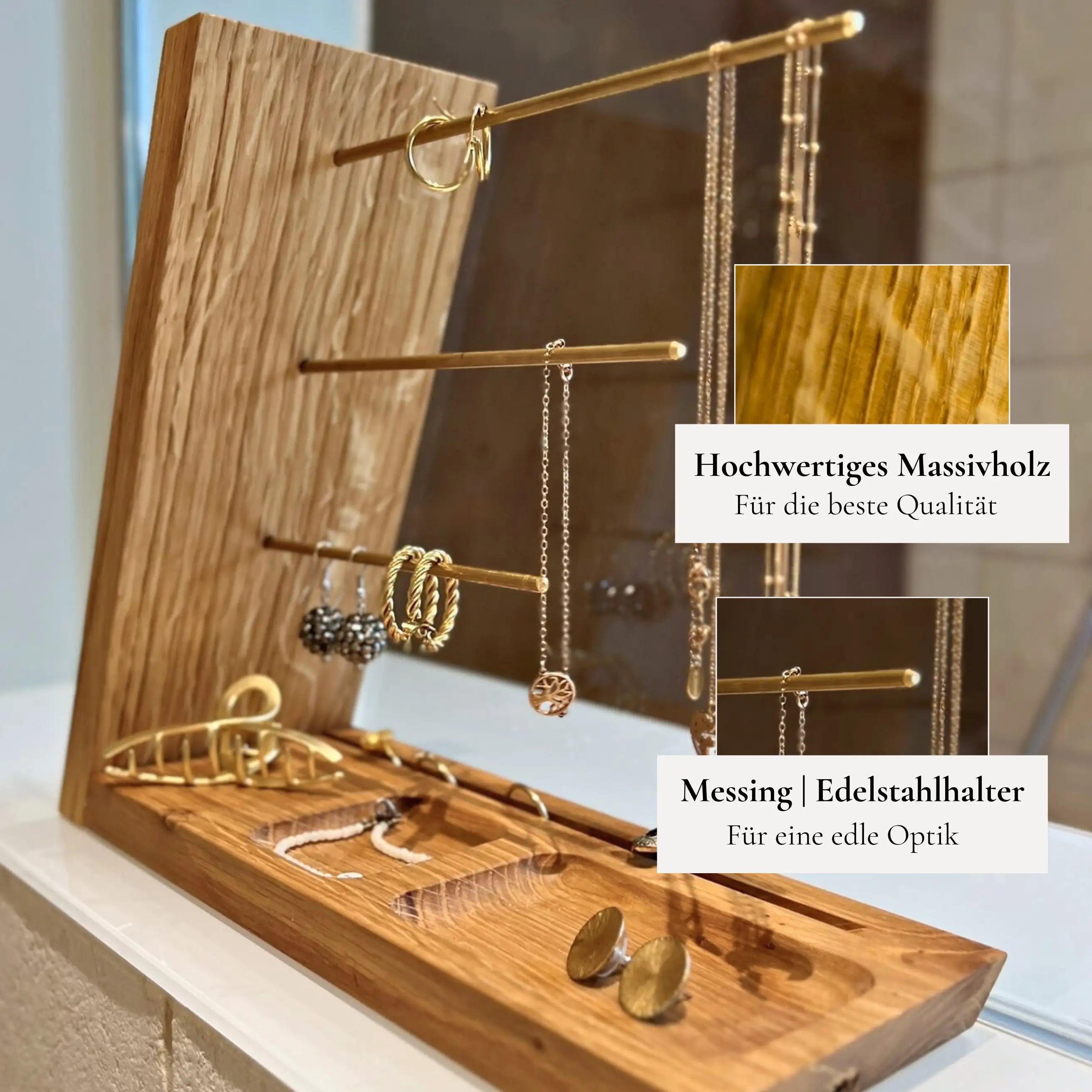Schmuckständer aus edlem Massivholz