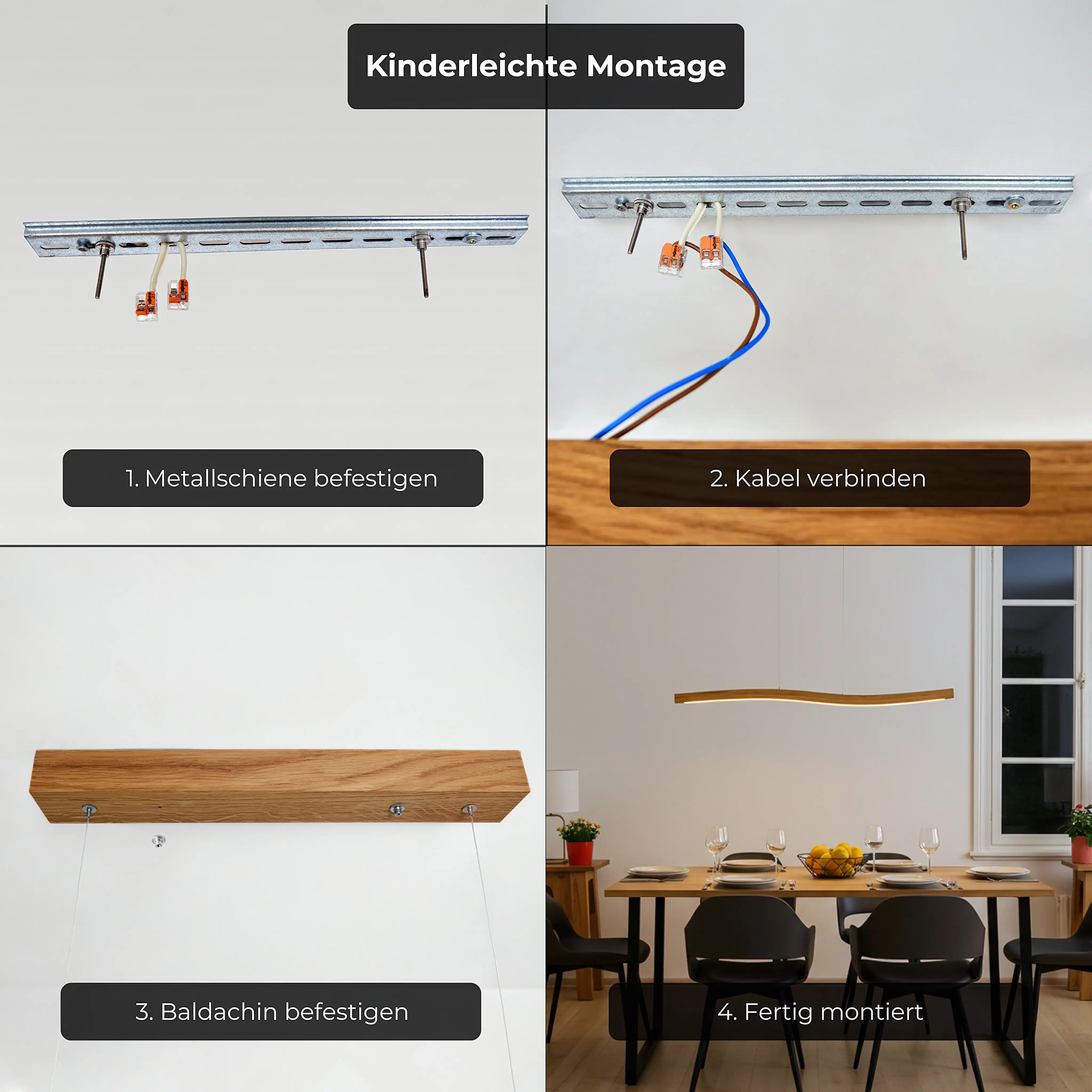 Design-Unikat aus Echtholz – Pendelleuchte mit Smart-Home-Funktion, dimmbar und nachhaltig produziert