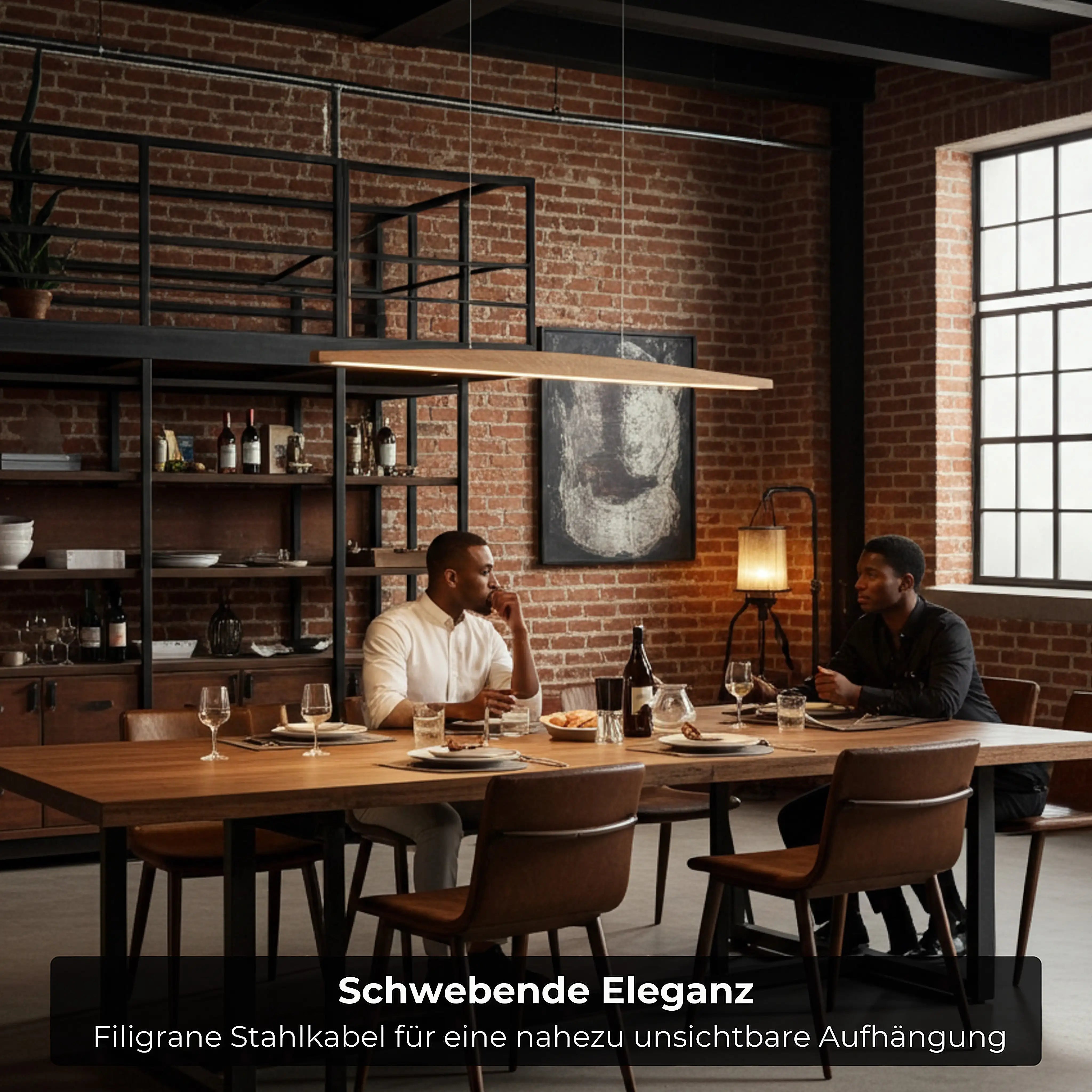 Premium Pendelleuchte aus Massivholz – dimmbar über Smartphone, Unikat mit natürlicher Maserung