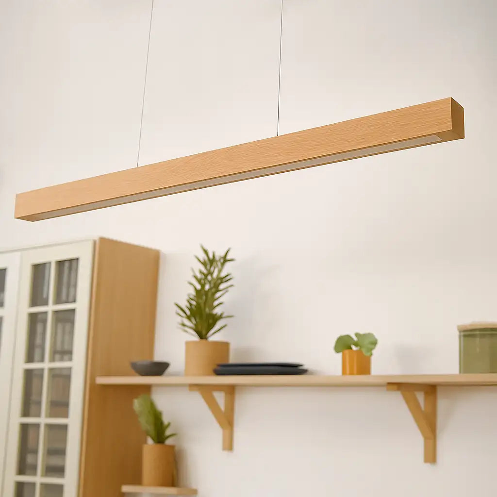 Designer Pendelleuchte aus Massivholz, LED-Pendelleuchte - Tara