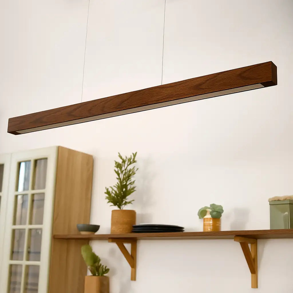 Designer Pendelleuchte aus Massivholz, LED-Pendelleuchte - Tara