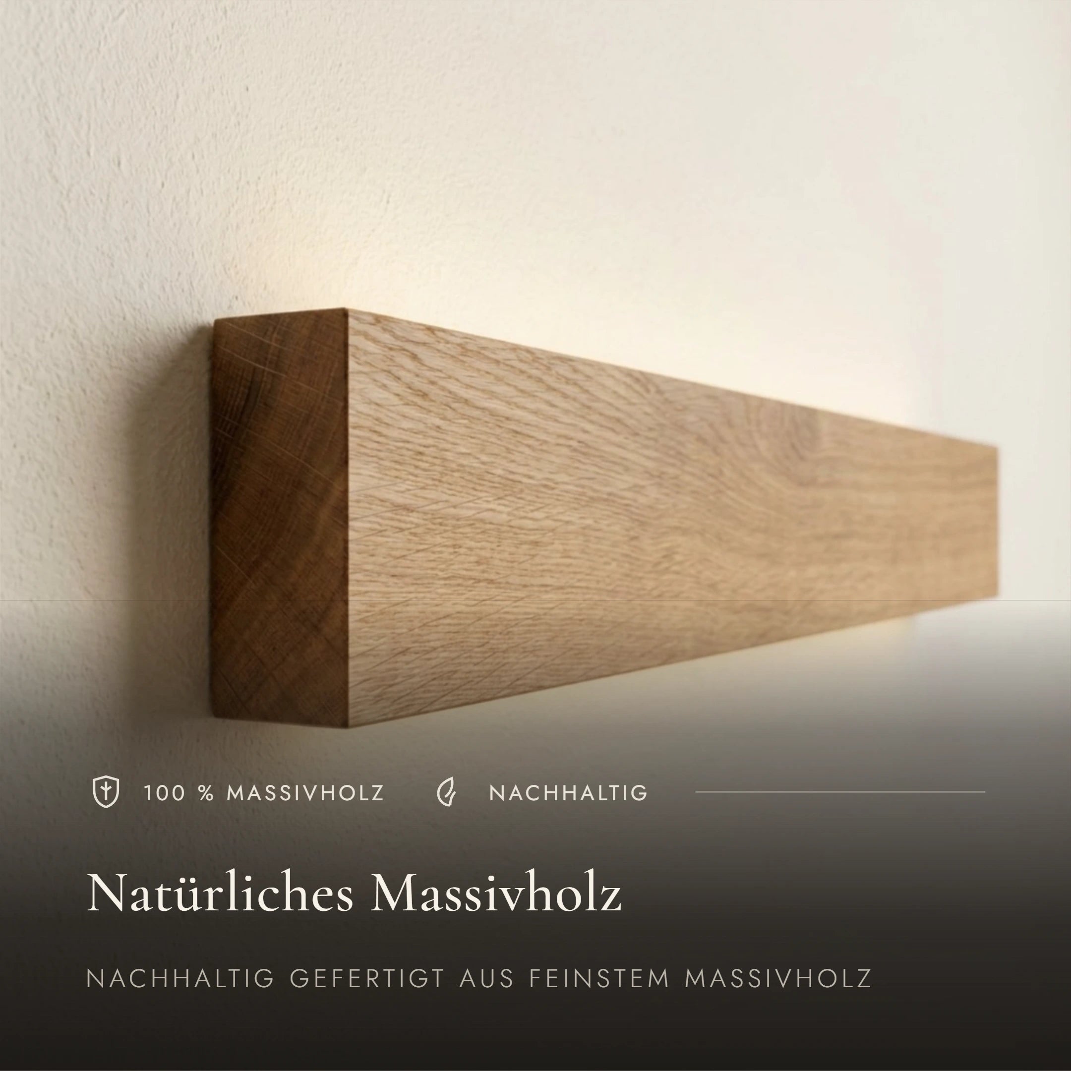 Holz-Wandleuchte – Handgefertigte LED Wandlampe mit indirektem Up- & Downlight