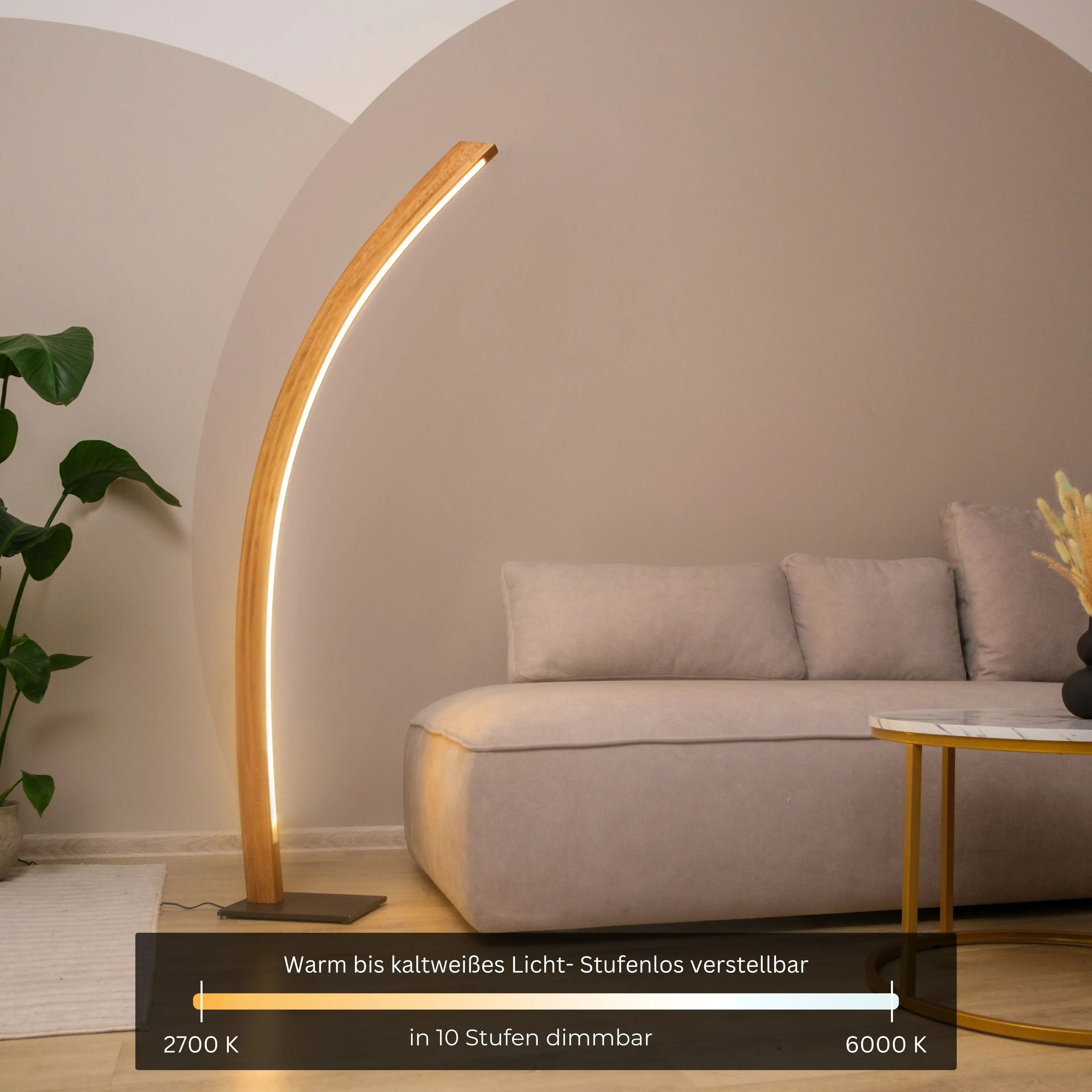 Farbtemperatur unserer Massivholzlampen