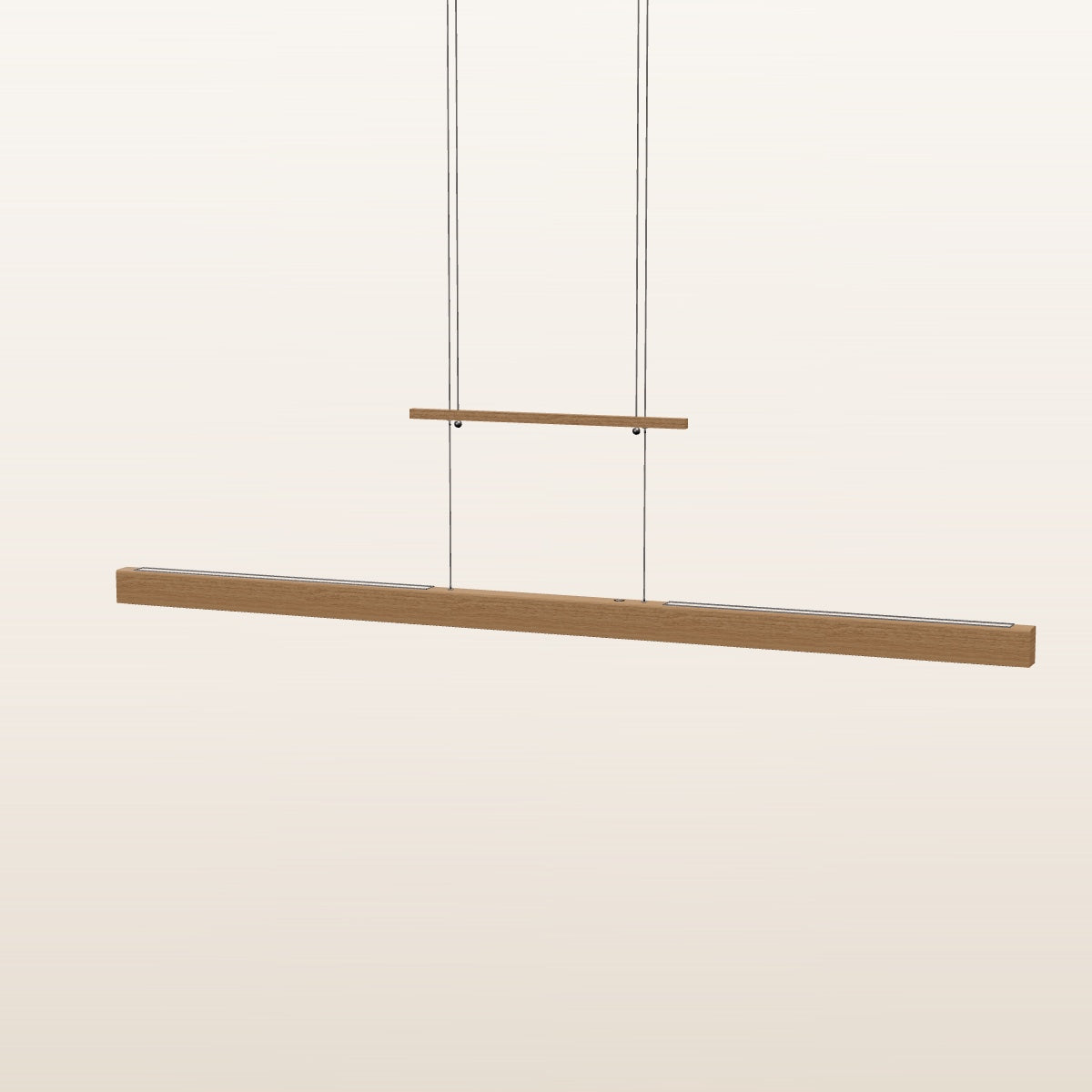 SpeicherArt Konfiguration: Tara · Eiche · 150 cm · Abhängung über der Leuchte · Uplight außen