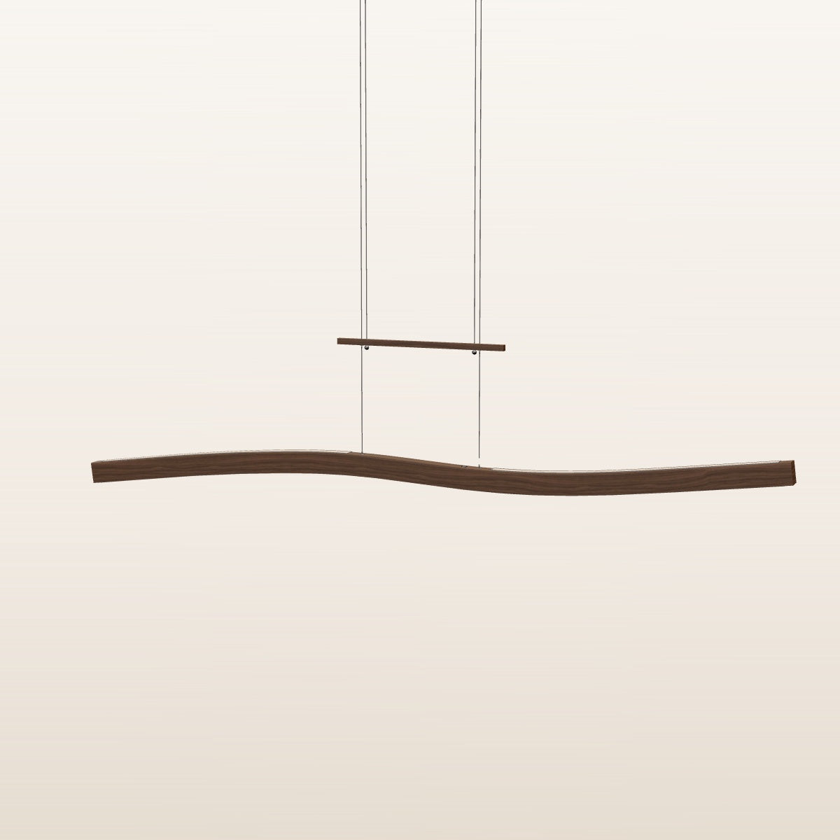 SpeicherArt Konfiguration: Lyra · Walnuss · 190 cm · Smart Home · Abhängung über der Leuchte · Uplight außen