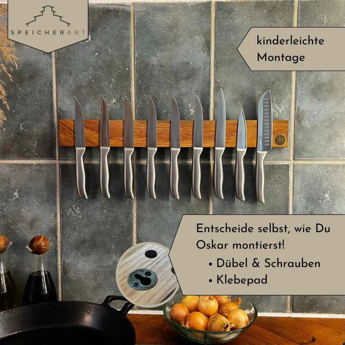 Magnetleiste Oskar: Clevere Lösung für stilvolle Messeraufbewahrung.