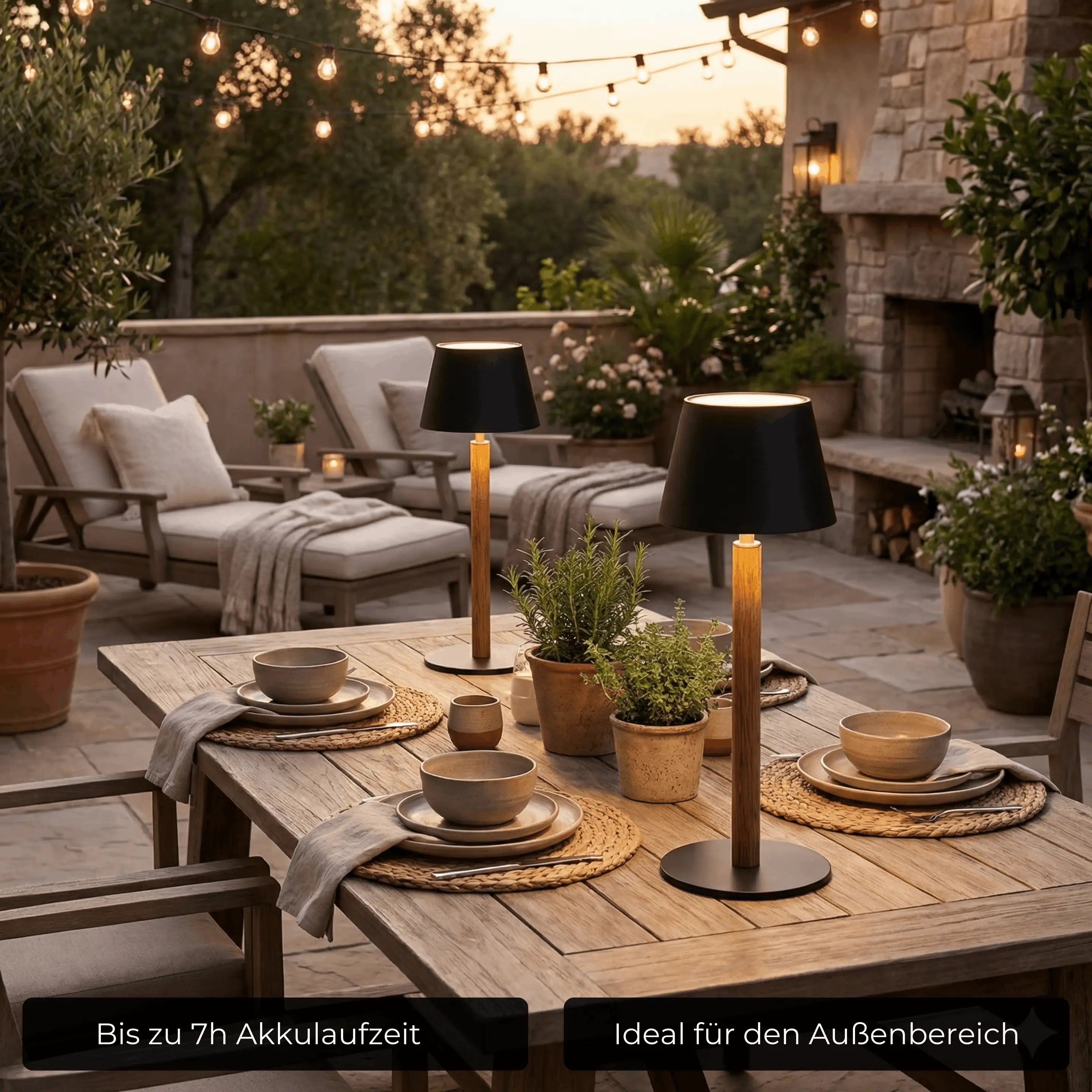 Akkutischleuchte im Detail