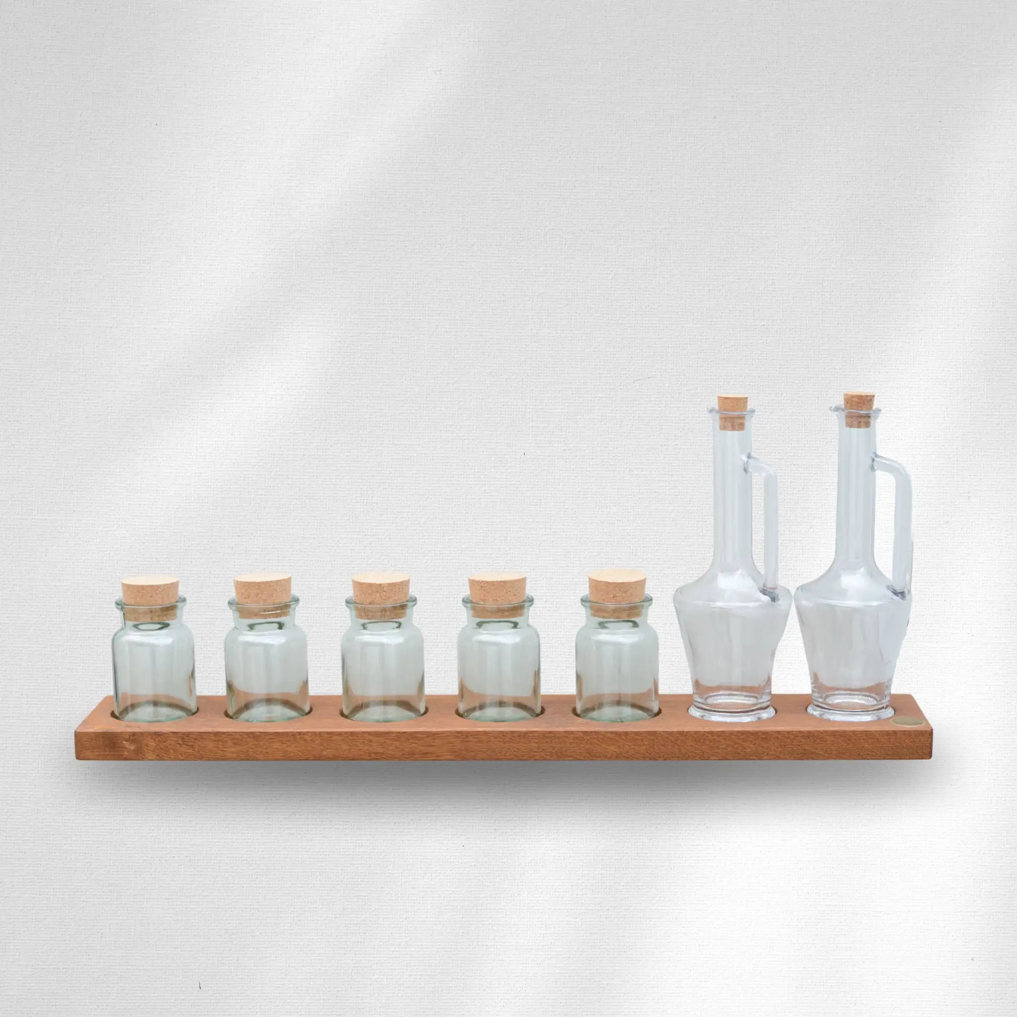 Gewürzregal stehend, Tischdeko für Essig, Öle und Gewürze - Ava vor weißem Hintergrund