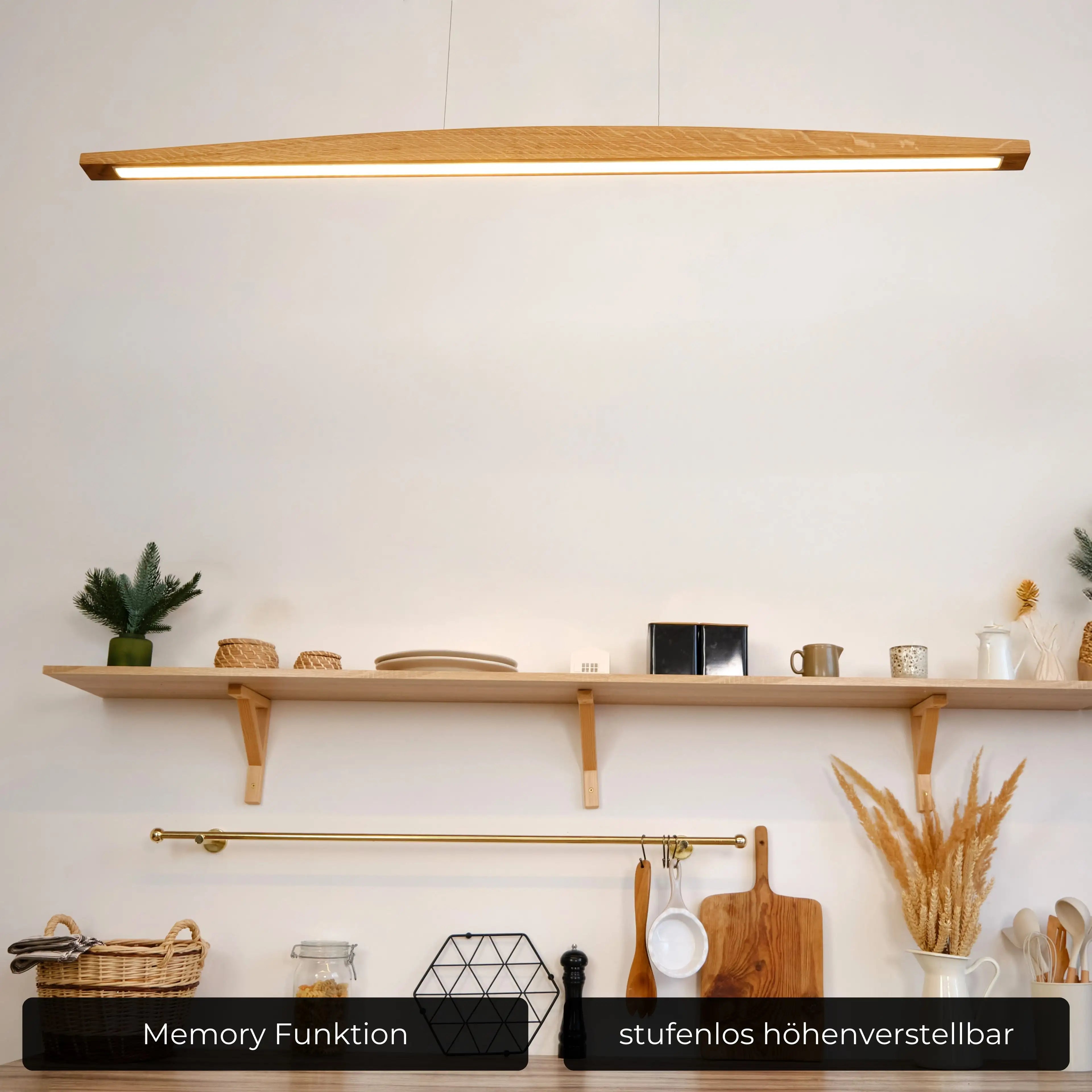 Smarte Massivholz-Pendelleuchte – natürliches Design mit modernem Komfort
