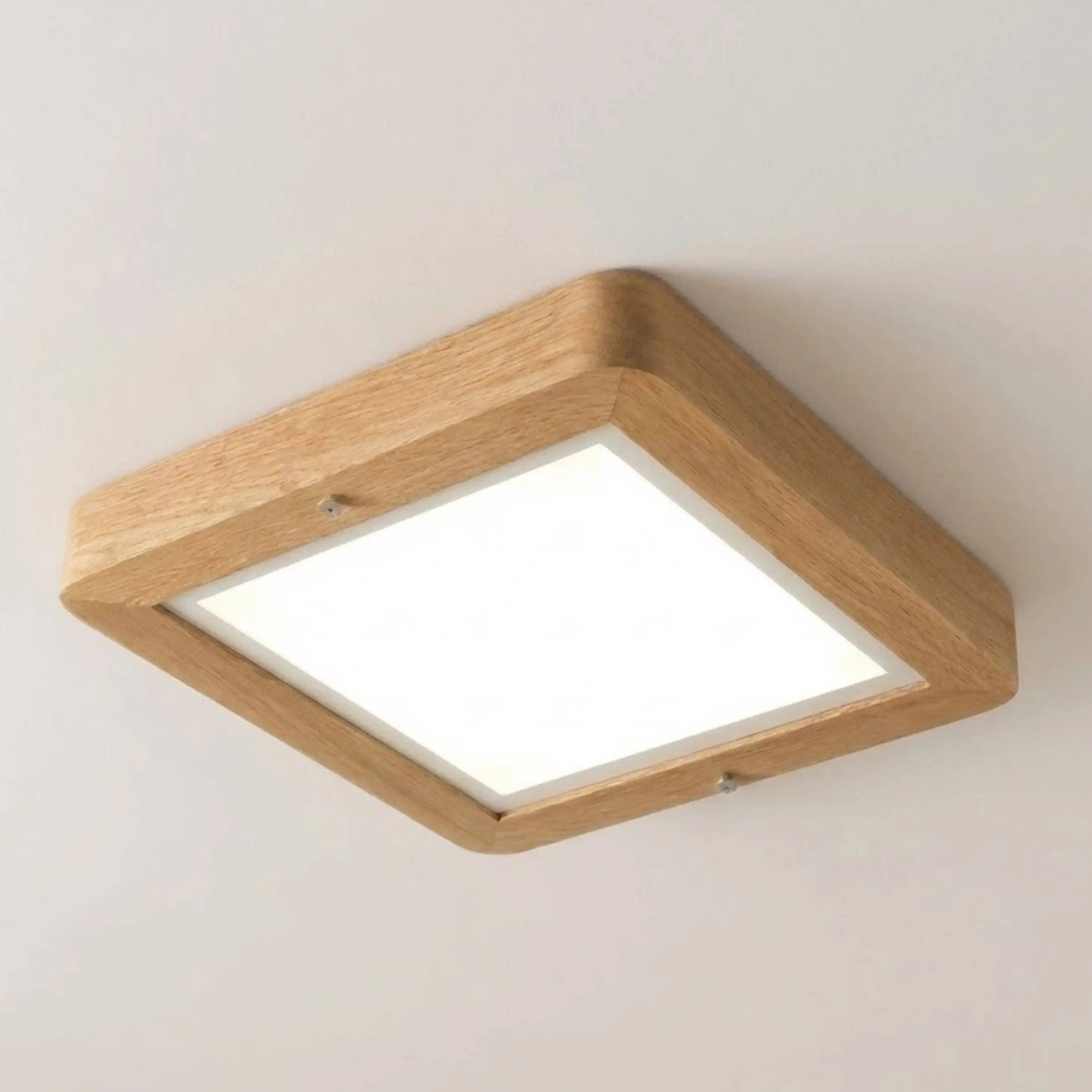 Designer-Deckenlampe aus Massivholz, LED-Deckenfluter – Ida