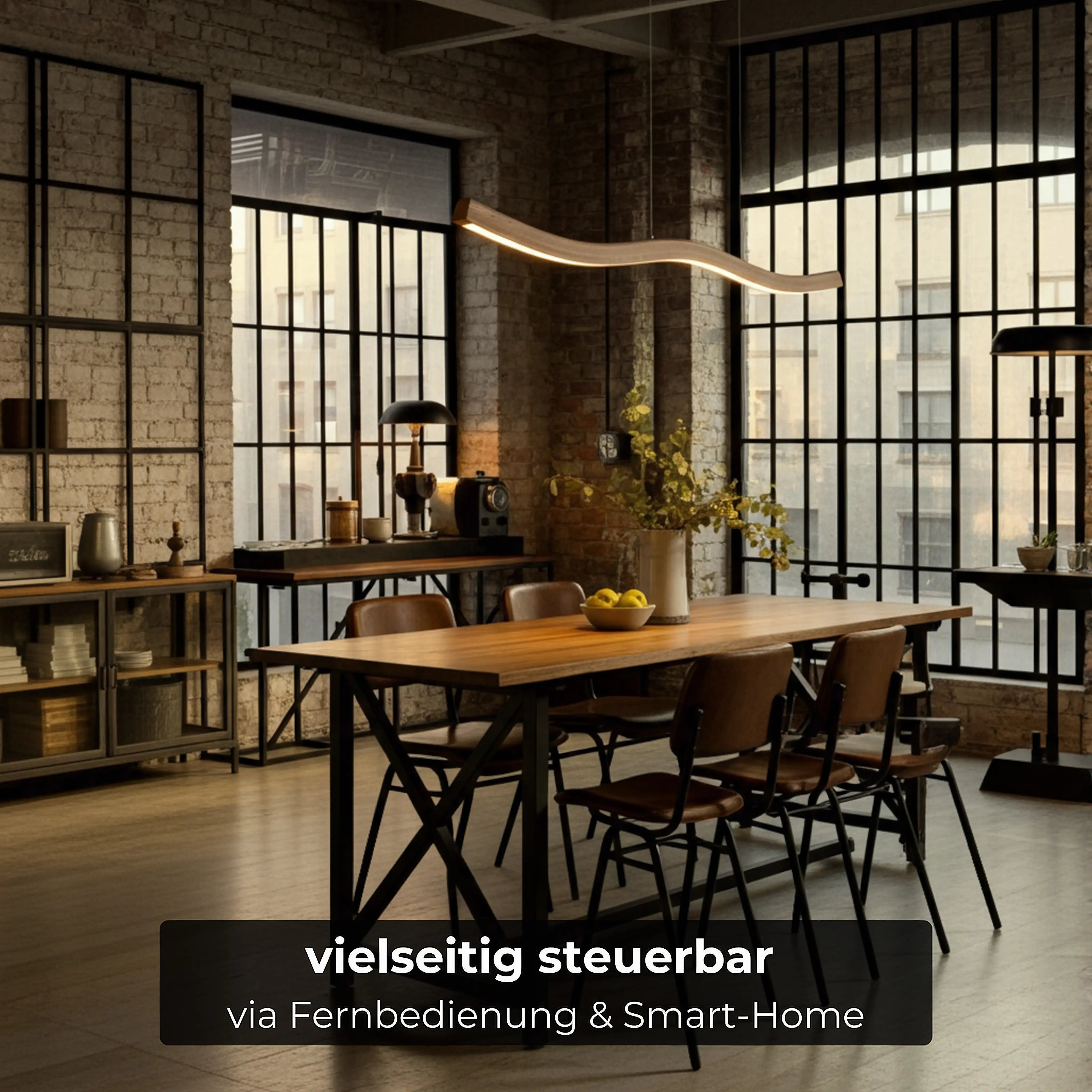 Exklusive Massivholz-Pendelleuchte – dimmbare LED-Technologie trifft auf edles Echtholzdesign