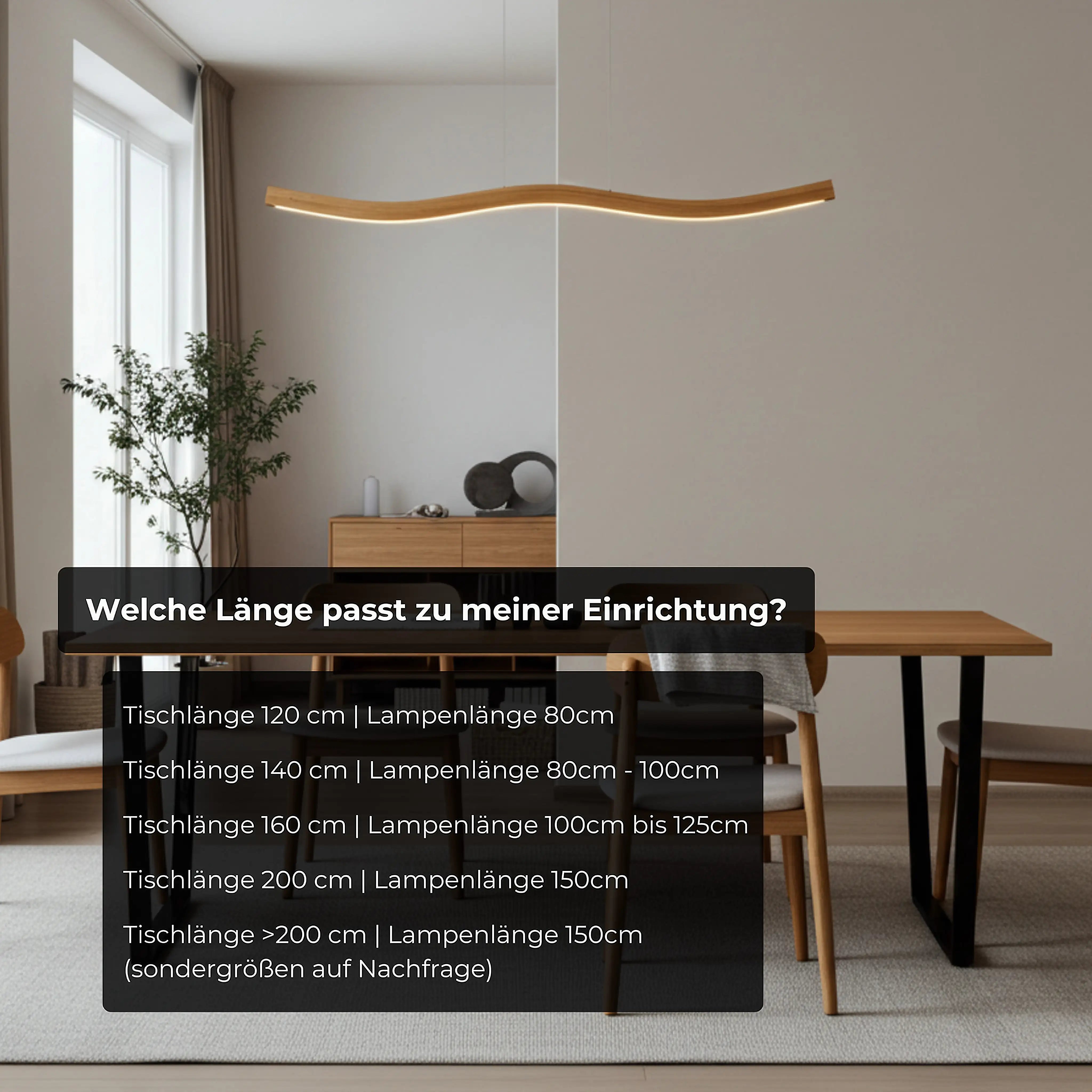 LED-Pendelleuchte aus Echtholz – handgefertigtes Unikat, Smart-Home-ready und energiesparend