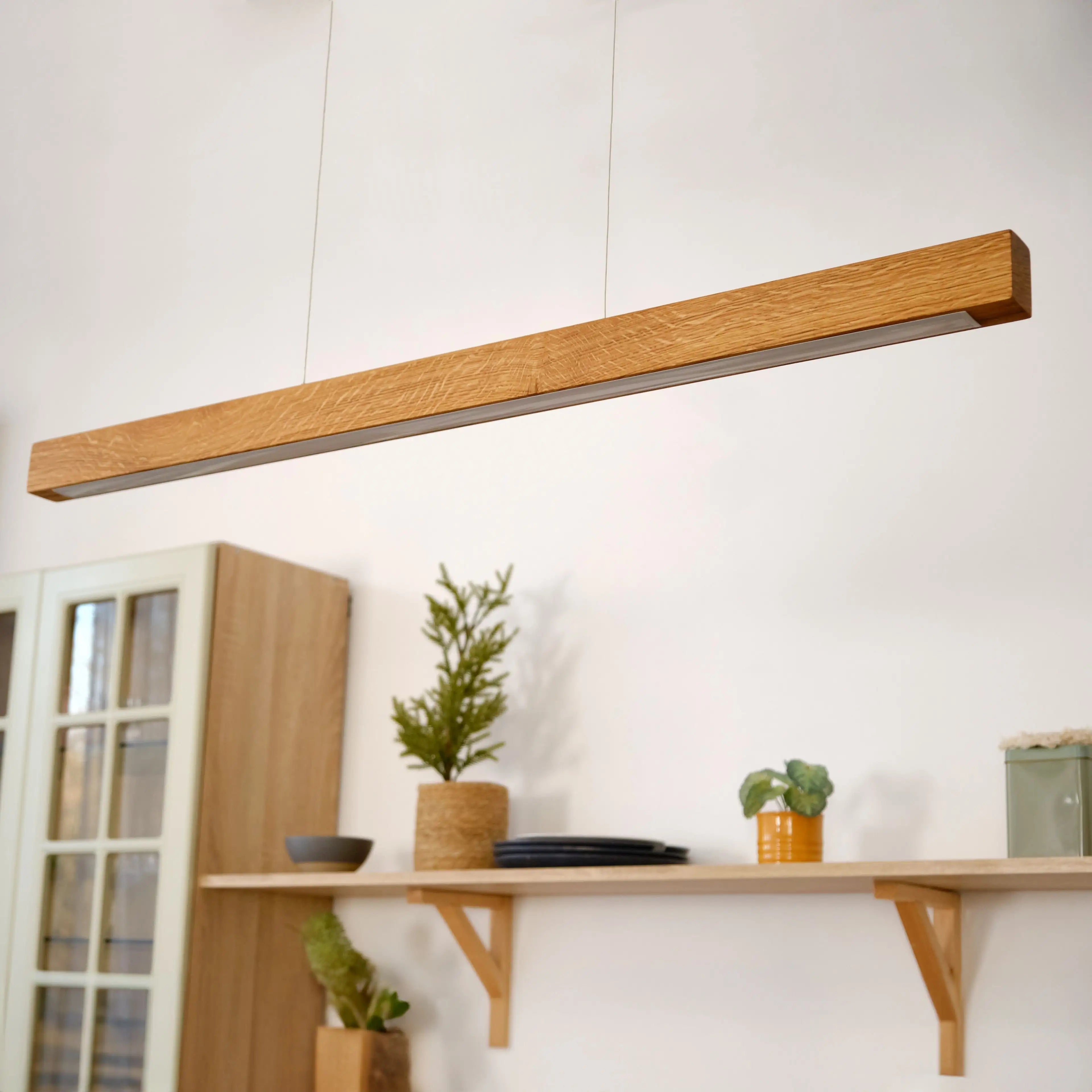 Designer Pendelleuchte aus Eichenholz, LED-Pendelleuchte - Tara