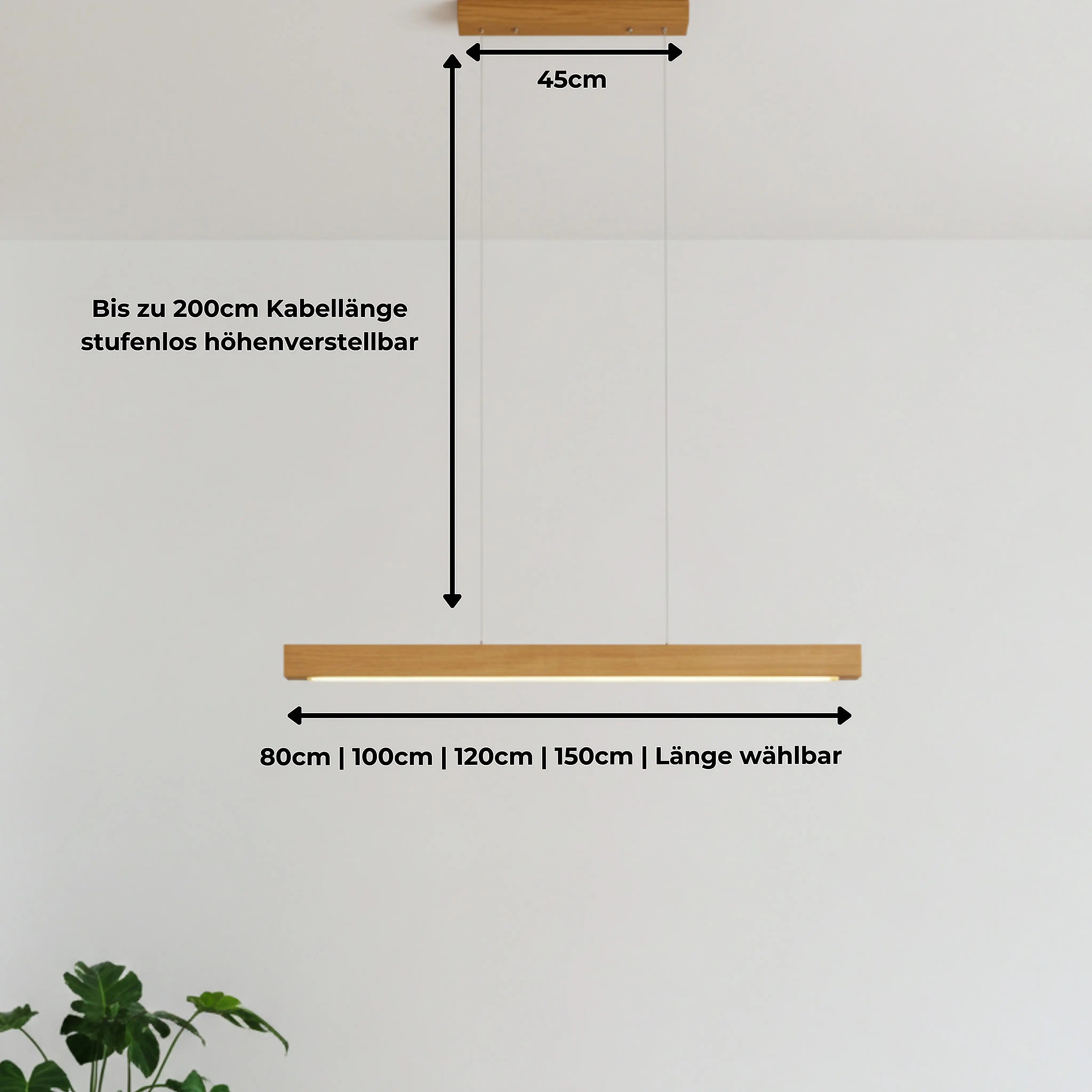 Pendelleuchte aus Massivholz – dimmbar, Smart-Home-fähig und handgefertigtes Unikat für warmes Lichtambiente