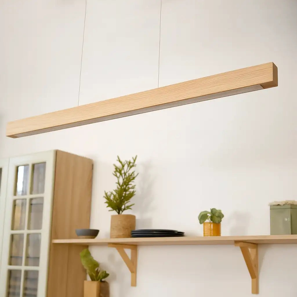 Designer Pendelleuchte aus Eichenholz, LED-Pendelleuchte - Tara