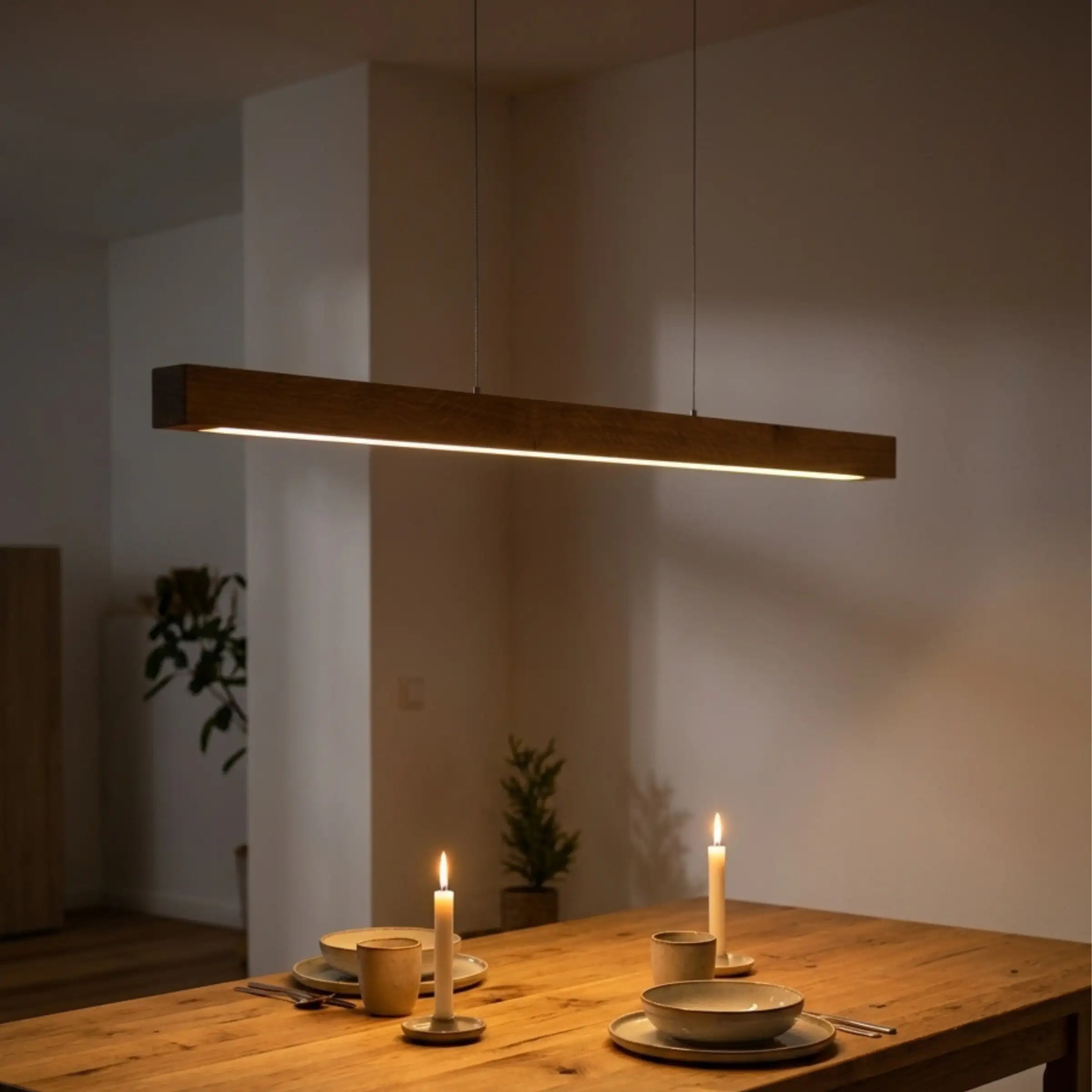 Designer Pendelleuchte aus Massivholz, LED-Pendelleuchte - Tara