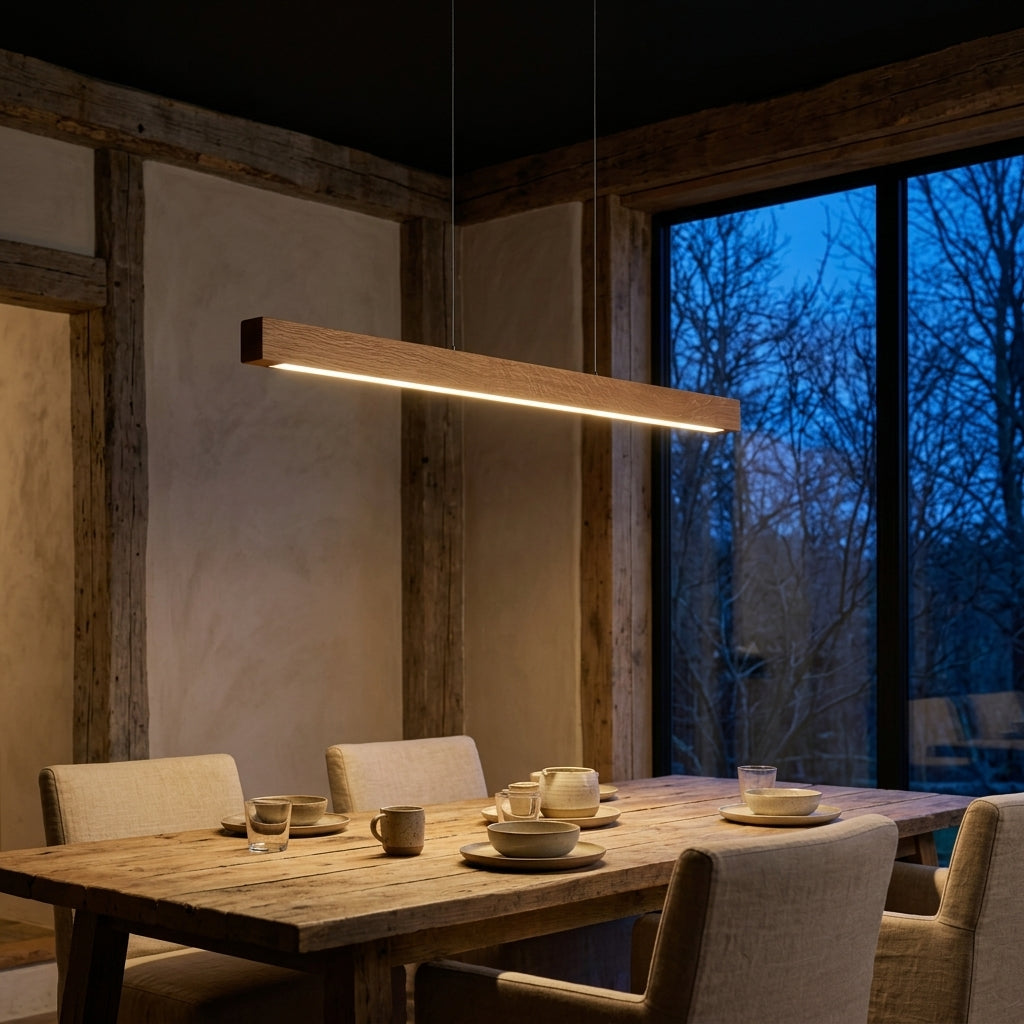Designer Pendelleuchte aus Massivholz, LED-Pendelleuchte - Tara