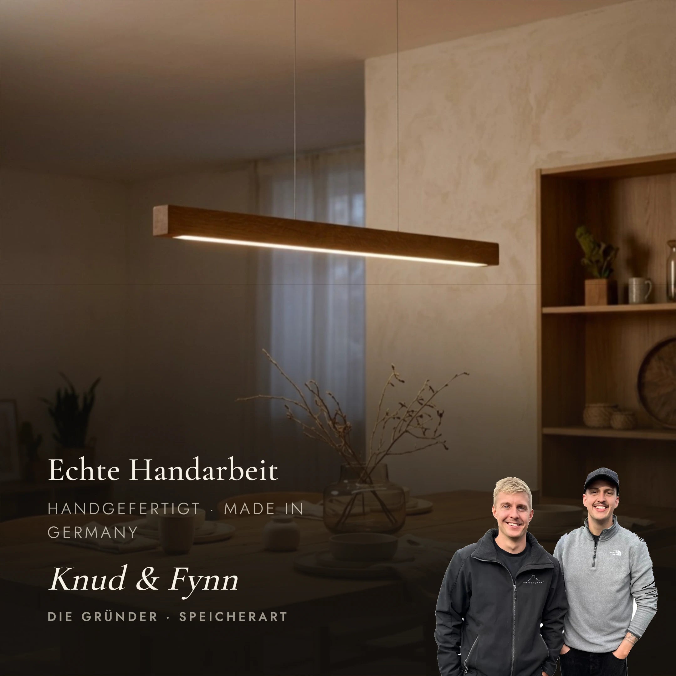 Designer Pendelleuchte aus Massivholz, LED-Pendelleuchte - Tara