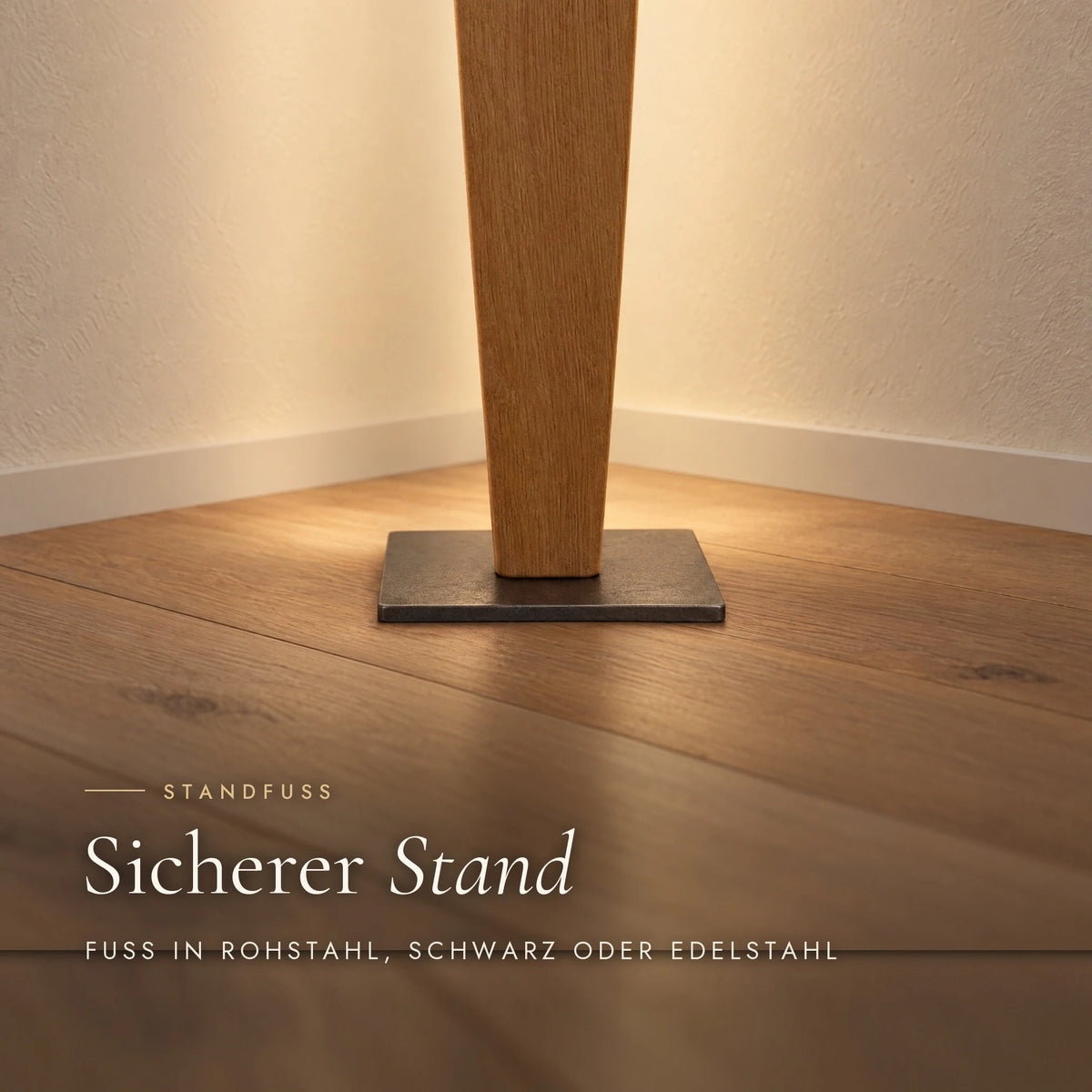 Steel base of the Stella floor lamp, 20 × 20 cm, for a secure stand