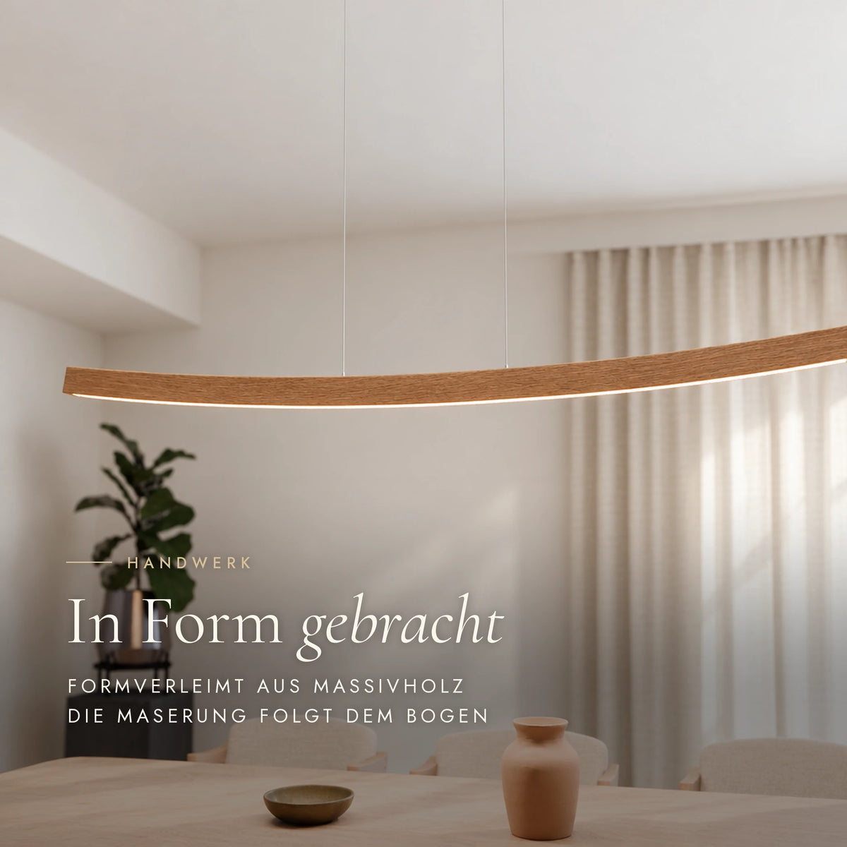 Cuna Pendelleuchte – In Form gebracht, formverleimtes Massivholz