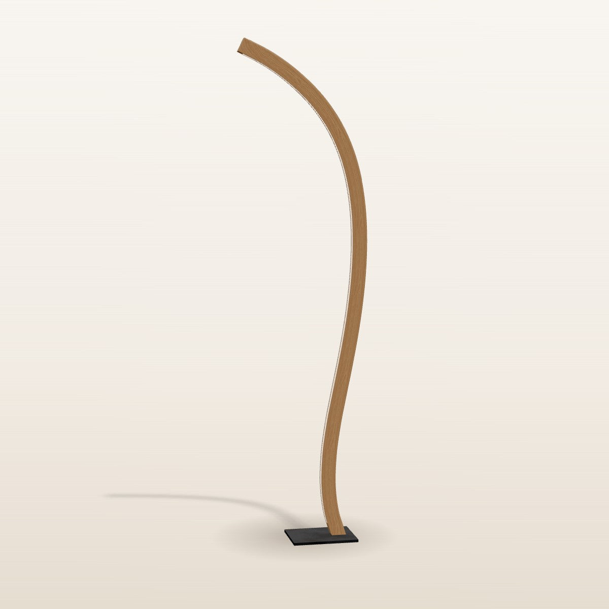 SpeicherArt Konfiguration: Fulgor · Eiche · 190 cm · Fuß Rohstahl · Dimmknopf · Backlight