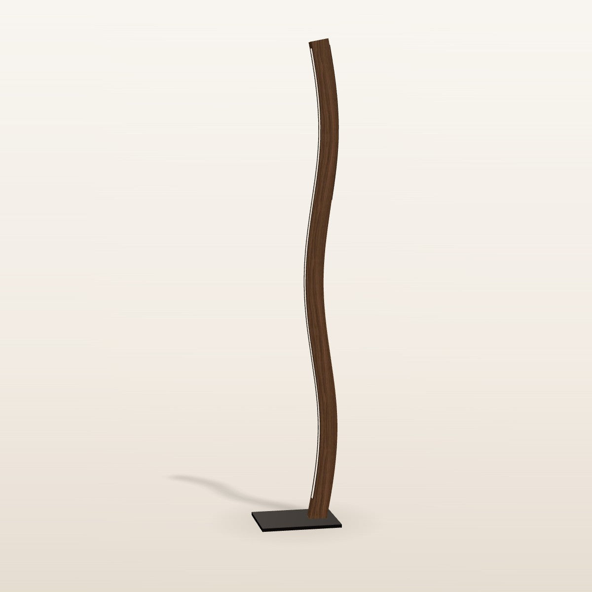 SpeicherArt Konfiguration: Nivara · Walnuss · 150 cm · Fuß Stahl-schwarz · Dimmknopf · Backlight
