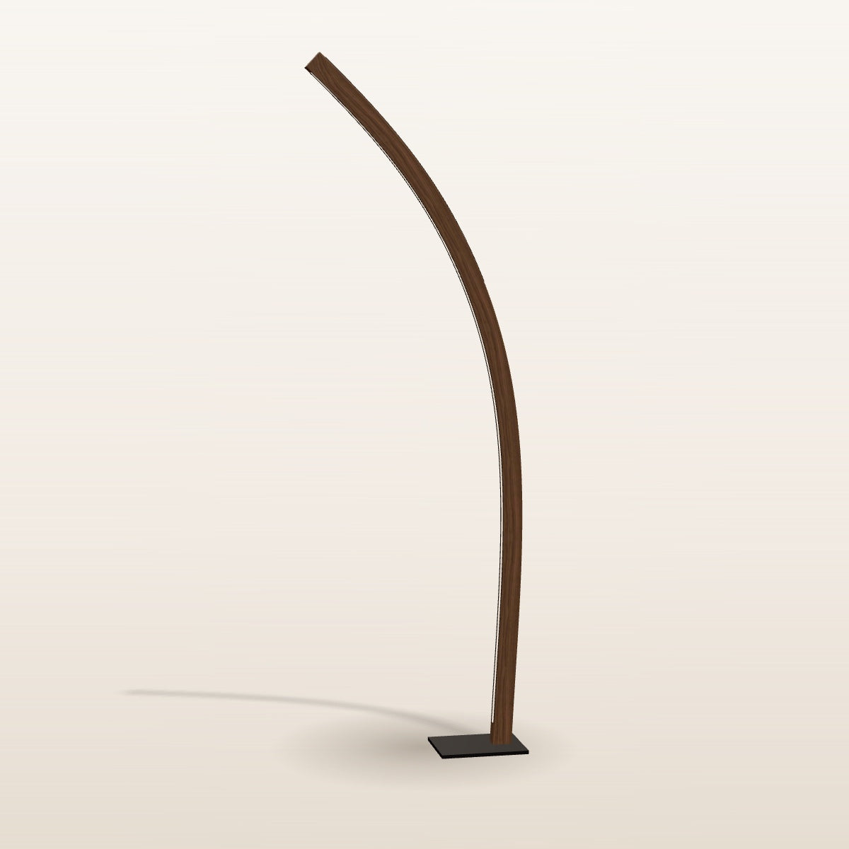 SpeicherArt Konfiguration: Solara · Walnuss · 195 cm · Fuß Stahl-schwarz · Smart Home · Dimmknopf · Backlight