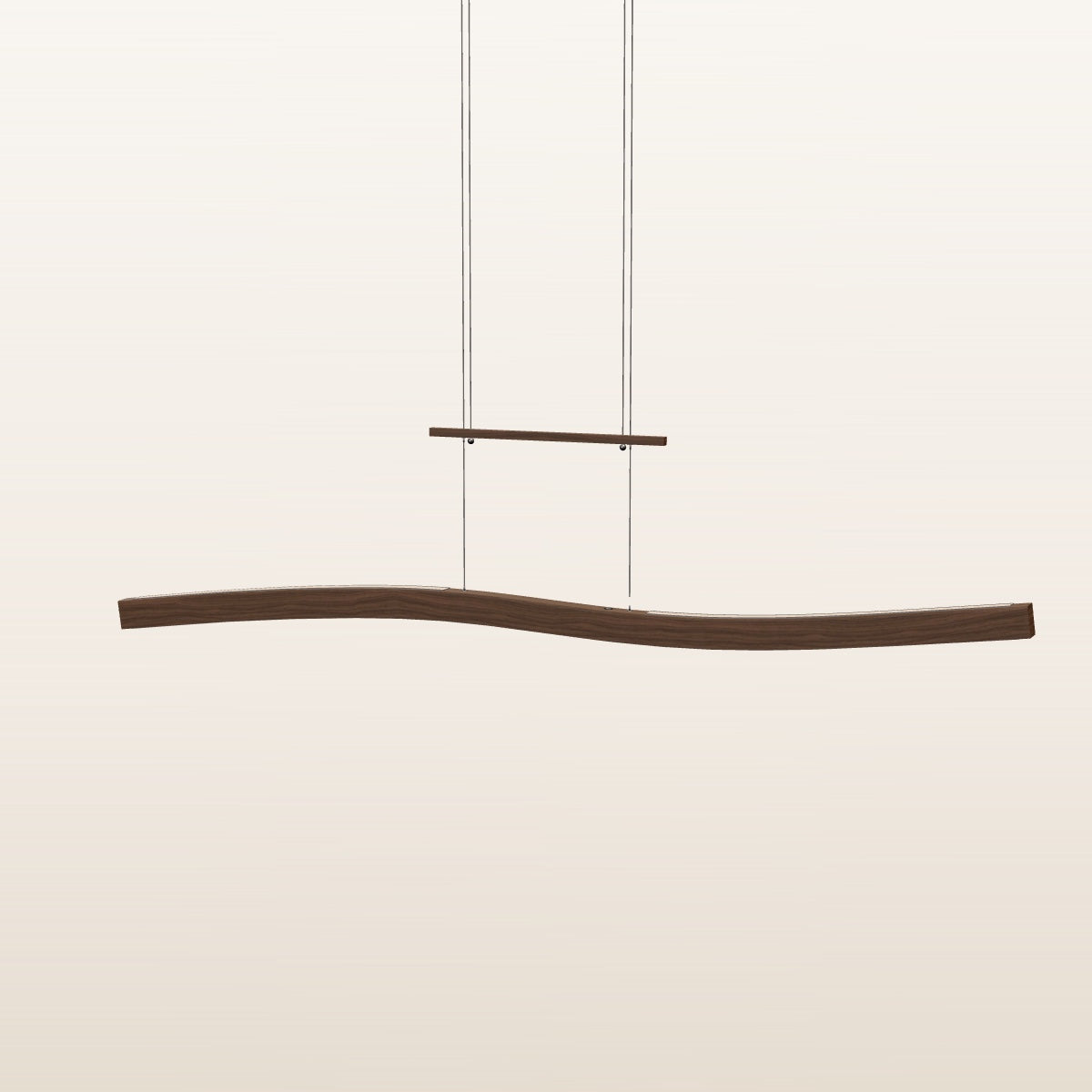 Lyra · Walnuss · 175 cm · Wandfernbedienung · Abhängung über der Leuchte · Uplight außen