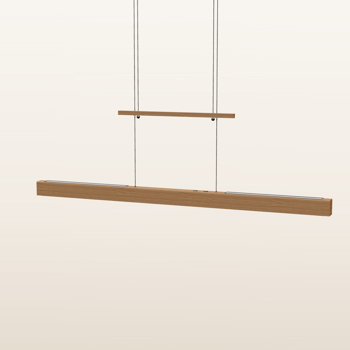 SpeicherArt Konfiguration: Tara · Eiche · 115 cm · Dimmknopf · Abhängung über der Leuchte · Uplight außen