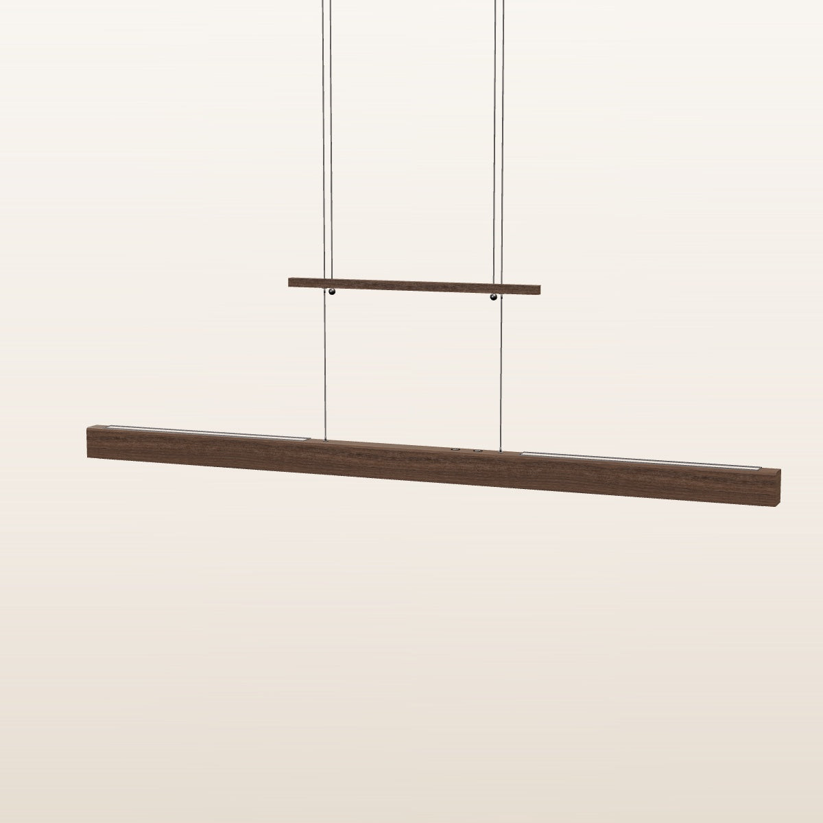 SpeicherArt Konfiguration: Tara · Walnuss · 125 cm · Wandfernbedienung · Dimmknopf · Abhängung über der Leuchte · Uplight außen