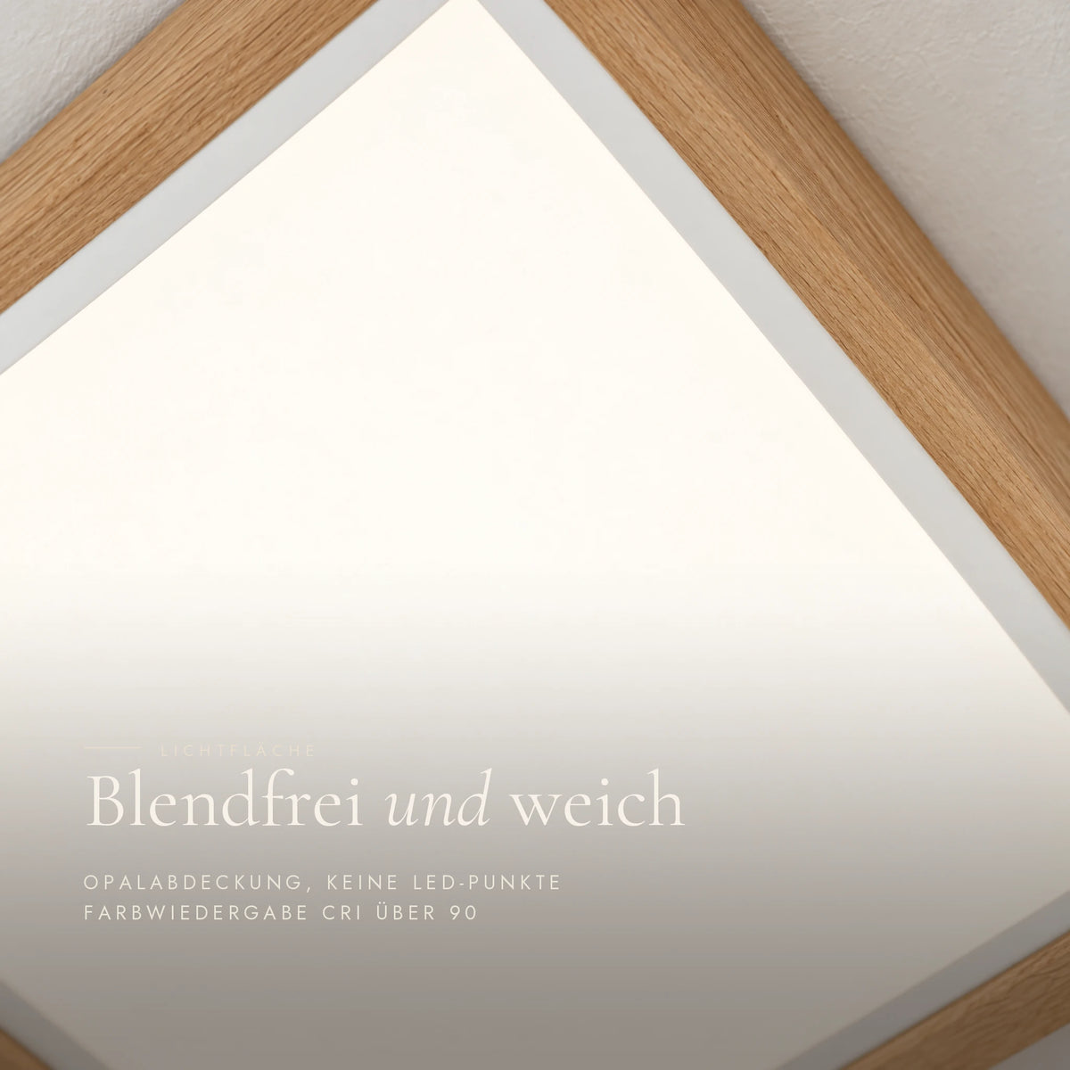 Ida Deckenleuchte Lichtfläche: blendfreie Opalabdeckung ohne LED-Punkte