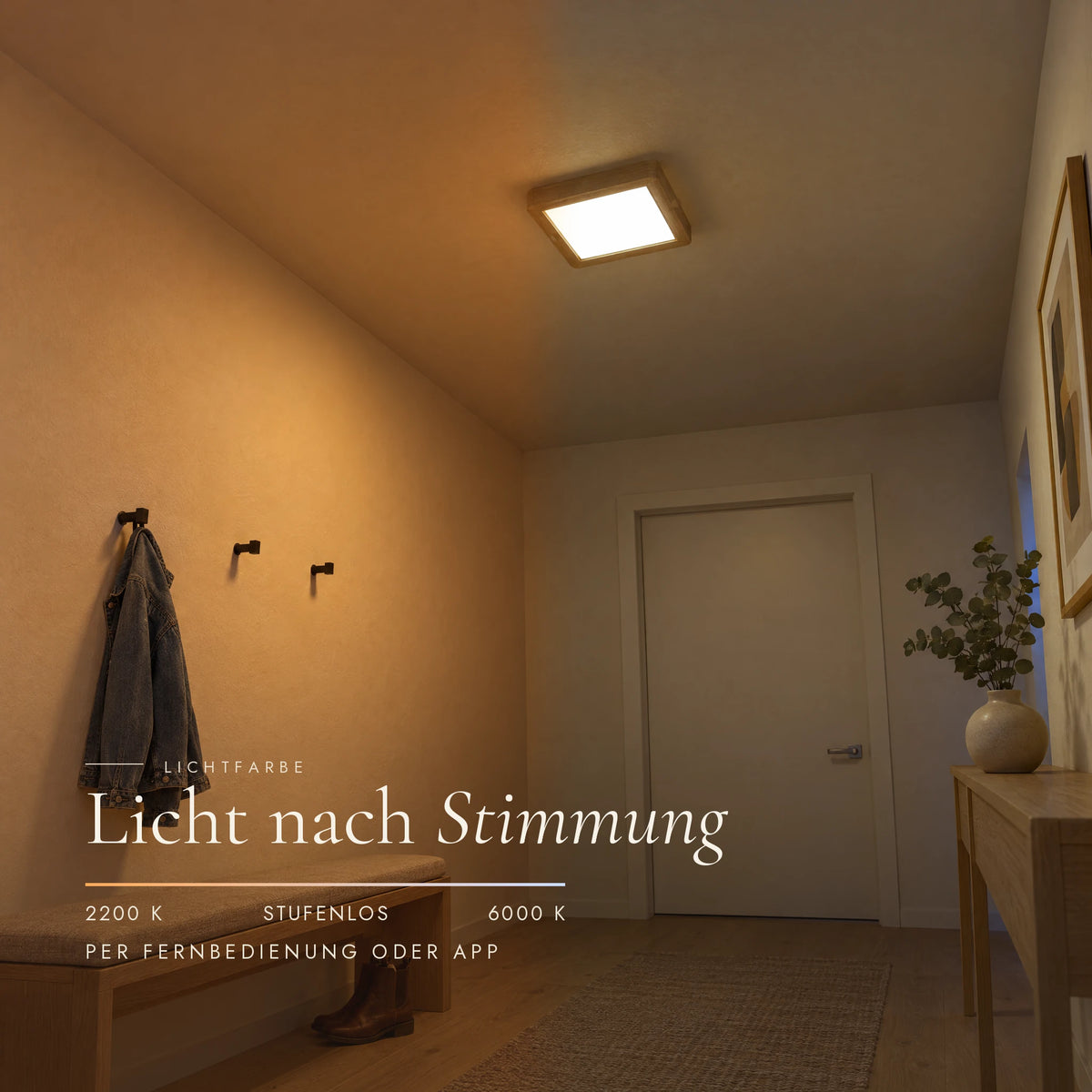 Ida Deckenleuchte Lichtfarbe stufenlos von 2200 K bis 6000 K