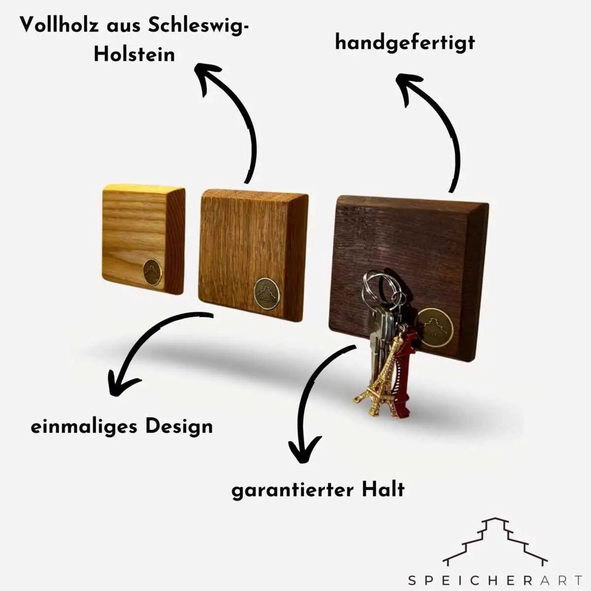 Massivholz Schlüsselboard: Ein eleganter Hingucker und effiziente Schlüsselorganisation in einem.